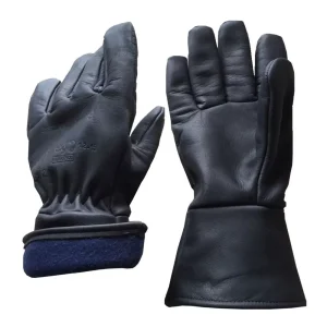 Gant de protection cuir noir grand froid doublé polaire