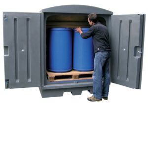 Conteneur de rétention gris 2 fûts 280l