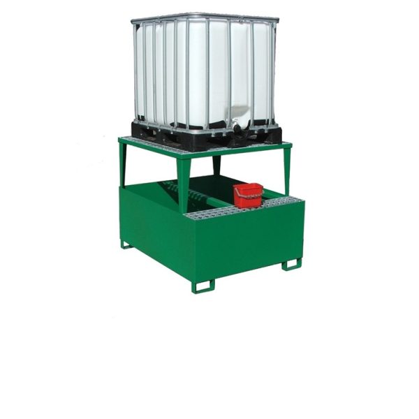 Bac de retention cubique avec soutirage 1 cubitainer 2