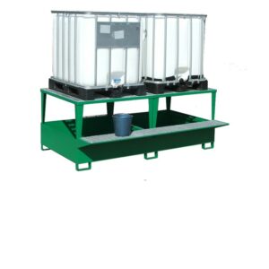 Bac de rétention cubique avec soutirage 2 cubitainers/8fûts