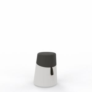Pouf KULBU - Anthracite/Blanc
