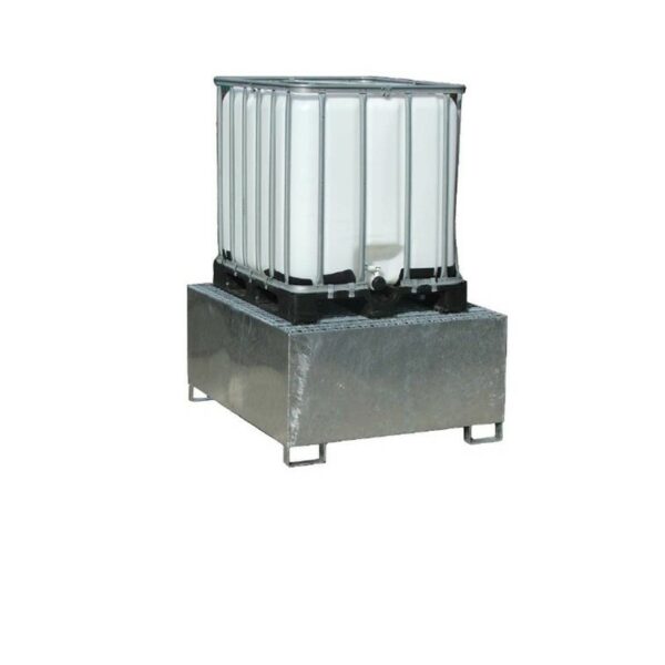 Bac de rétention cubique 1 cubitainer/4 fûts galvanisé