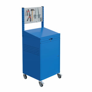 Armoire Modulinfo sur roulettes avec panneau perforé 