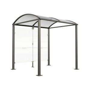Abri à vélo Voûte "M" avec bardages en verre