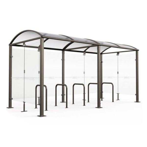 Abri à vélo Voûte "M" avec bardages en verre – Image 6