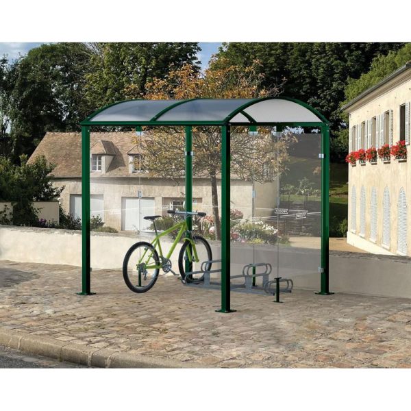 Abri à vélo Voûte "M" avec bardages en verre – Image 8