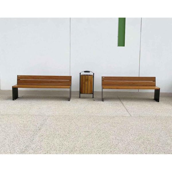banc acier et bois kub 6