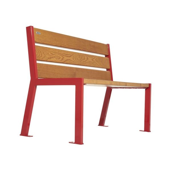 banc bois et acier Silaos 6 lames 10