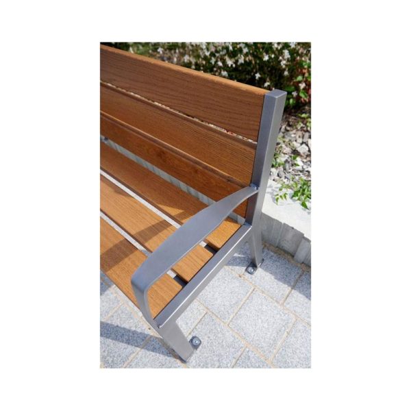 banc bois et acier Silaos 6 lames 11