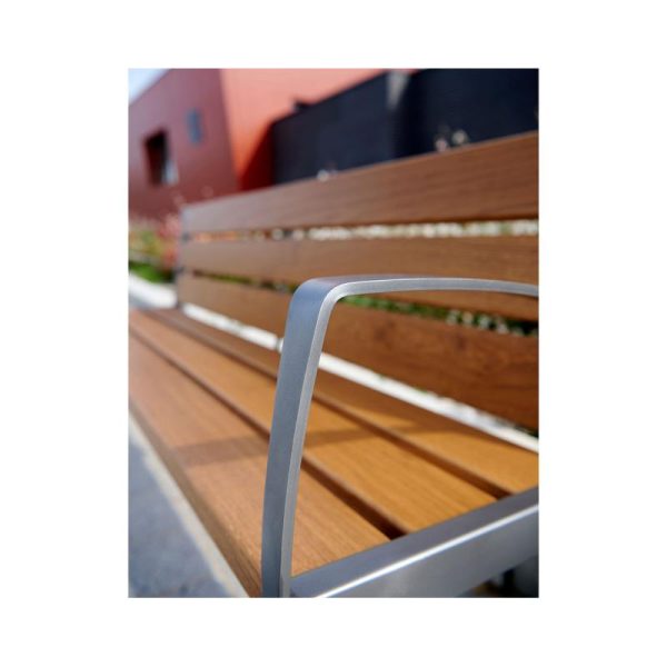 banc bois et acier Silaos 6 lames 13