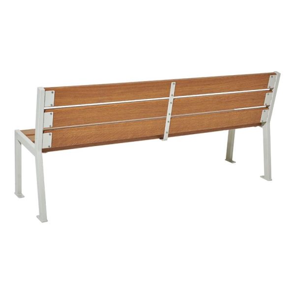 banc bois et acier Silaos 6 lames 8