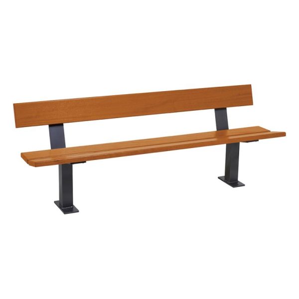banc bois et acier pagode