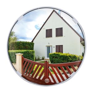Miroir multi-usages P.A.S rond cadre blanc