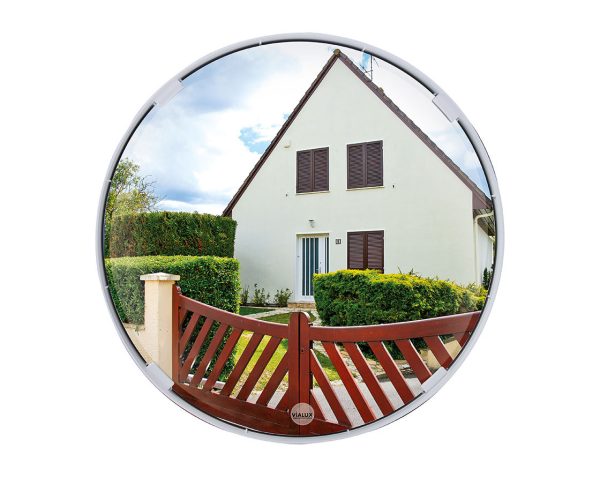 Miroir multi-usages rond cadre blanc  POLYMIR
