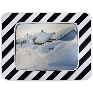 Miroir agglomération réglementaire Inox rectangulaire anti givre