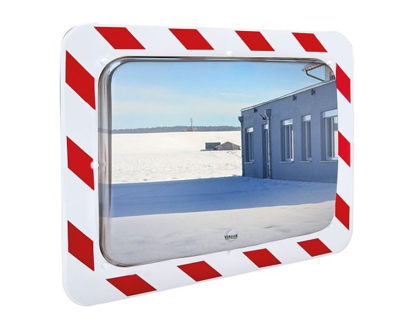 Miroir de sécurité rectangulaire extérieur Inox  anti givre