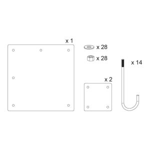 Kit de pose barrière pivotante longueur modulable XL