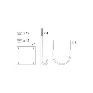 Kit de pose barrière pivotante télescopique