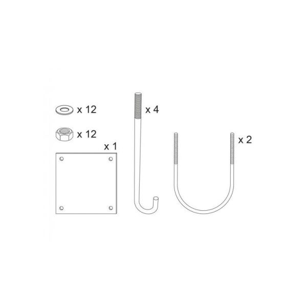 Kit de pose barrière pivotante télescopique