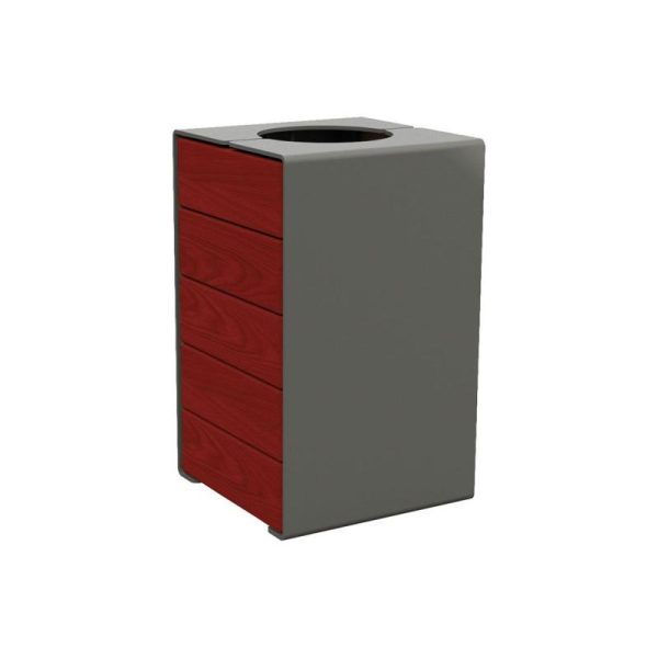 Corbeille KUB acier et bois – Image 2