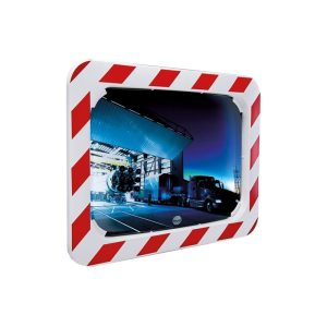 Miroir extérieur rectangulaire rouge et blanc POLYMIR