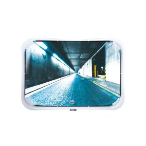 Miroir multi-usages rectangulaire cadre blanc  POLYMIR