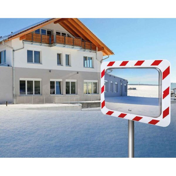 Miroir de sécurité rectangulaire extérieur Inox anti-givre – Image 2