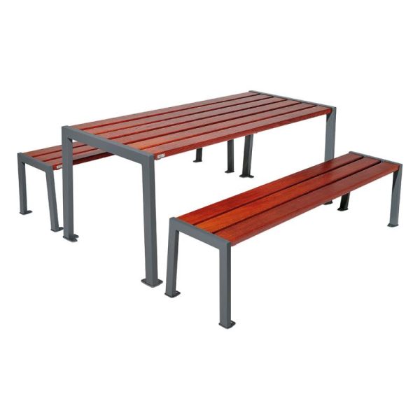 Table de pique nique Silaos acier et bois – Image 2