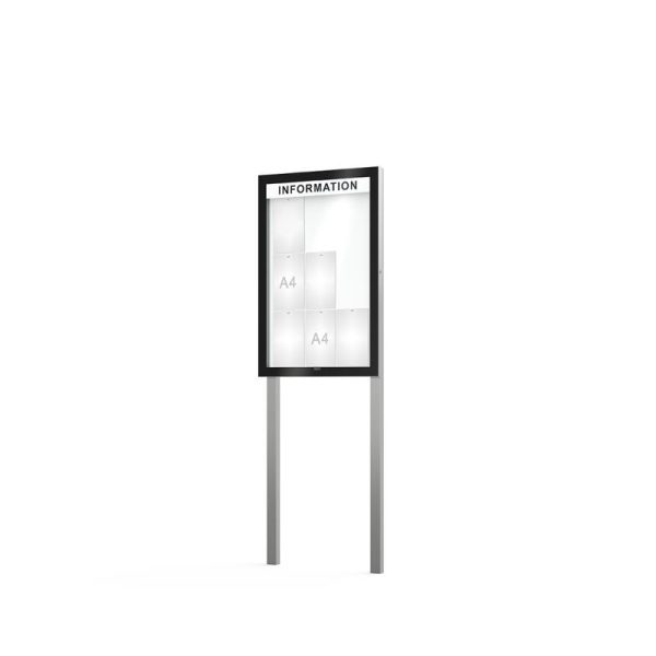 vitrine edge 54mm sur poteaux 4 1