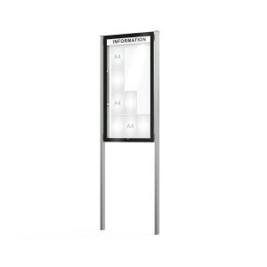 vitrine edge 80mm sur poteaux