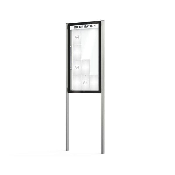 vitrine edge 80mm sur poteaux